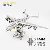 Vista 5 de METAL-TIME ANTONOV Mriya AN-225 Kit de modelo mecánico oficial de bricolaje, kit de bricolaje 3D de avión de carga, modelo de trabajo de avión