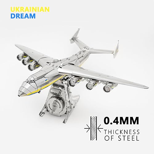 Miniatura 5 de METAL-TIME ANTONOV Mriya AN-225 Kit de modelo mecánico oficial de bricolaje, kit de bricolaje 3D de avión de carga, modelo de trabajo de avión,