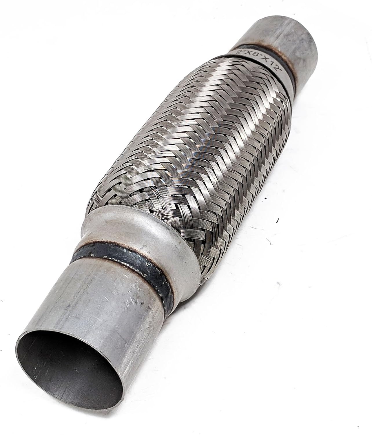 Rev9 Stainless Steel Flex Pipe Exhaust Couplings With Pre-Welded Mild Steel Extension (2.25" x 4" (8" Overall))