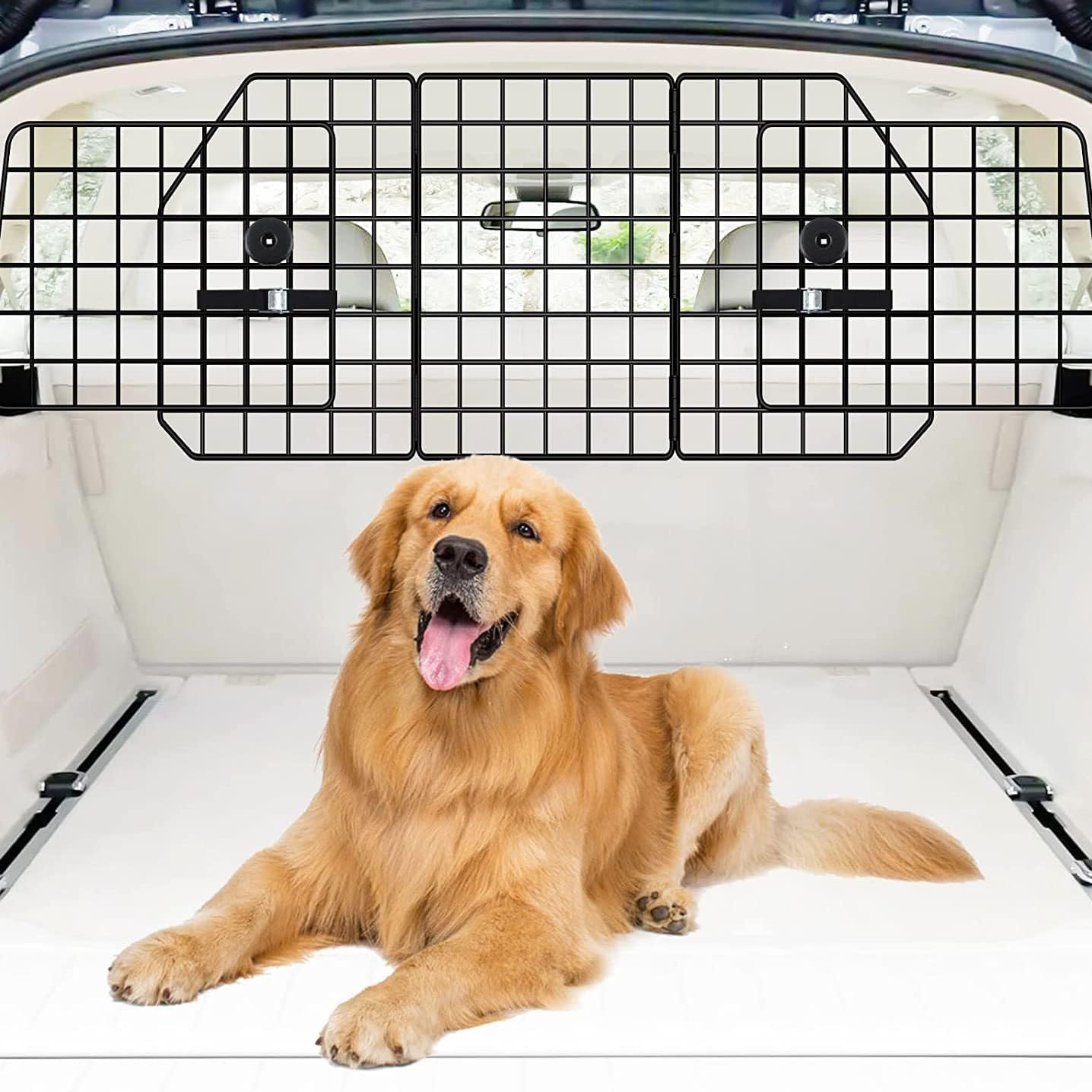 1 Pieza Barandilla de Seguridad para Mascotas en el Maletero para FIAT Freemont 2011-2024, Red de Aislamiento Ajustable