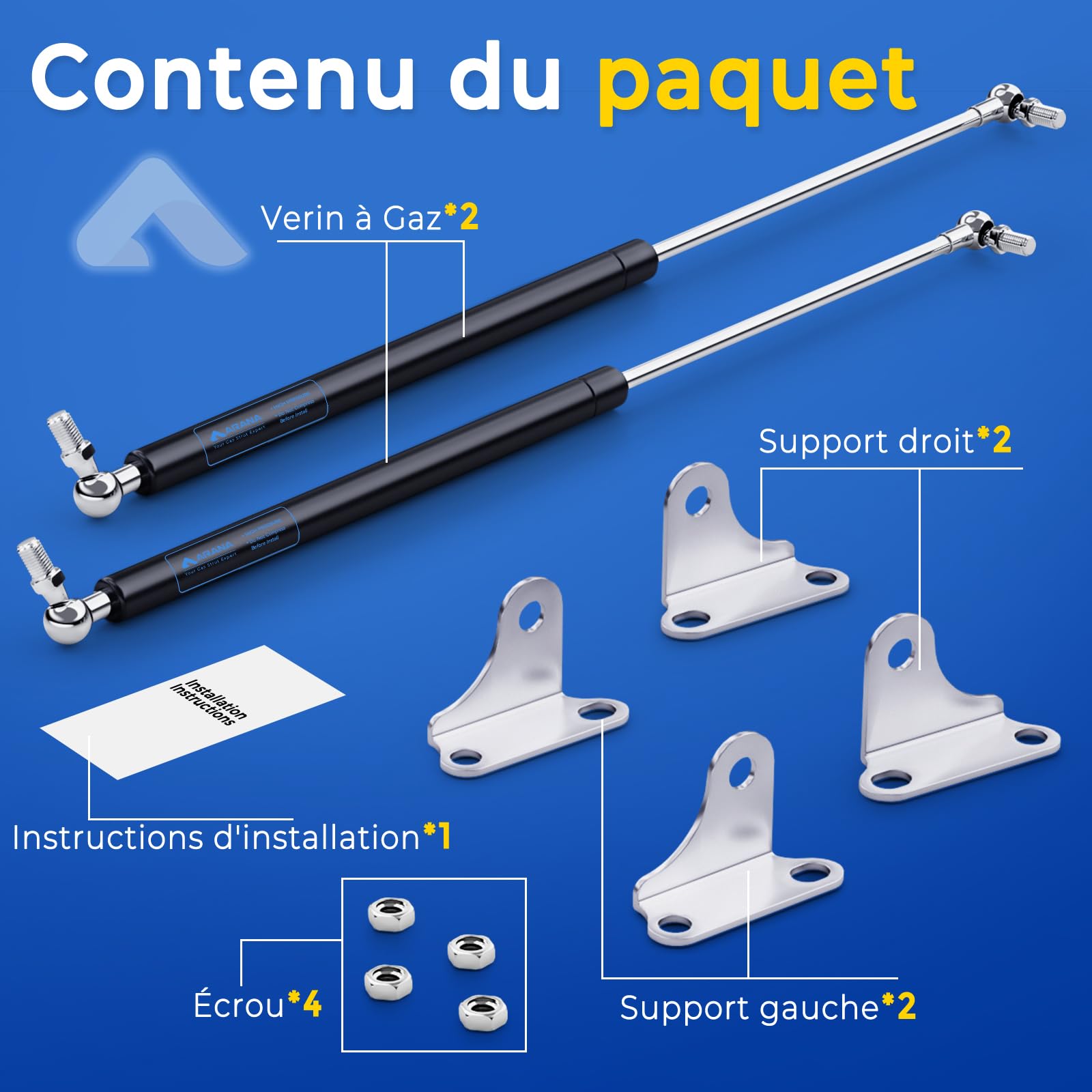 Arana 910 mm, 801N, 82 kg, ammortizzatori a gas, ammortizzatori a gas, ammortizzatori a gas, supporto idraulico, per camper camion, barca, camper e finestre, letto pesante, 2 pezzi