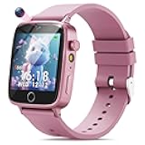 NBKLS Kids Watch for Girls 4 5 6 7 8 9 10 Years Old Gifts, Smart Watch for Kids with 26 Puzzle Games, HD Touch Screen, Flashlight, Learn Cards, Audiobook, Toddler Toys Christmas Birthday Gifts