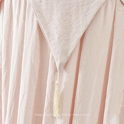 Miniatura 6 de Hommi Lovvi Toldo de cama de princesa para niñas, toldo de techo con borlas de ensueño, decoración de habitación de niños, toldo de cuna suave,