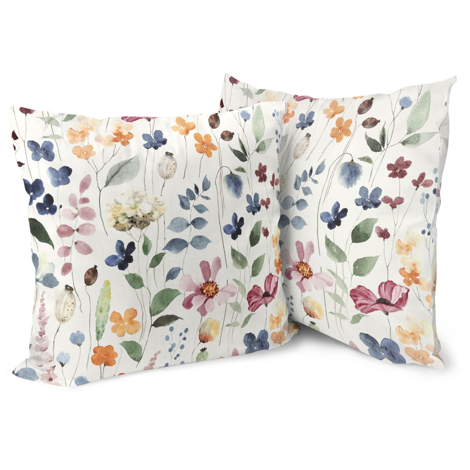 Ksriylm 45x45cm Vintage Floral Cushion Covers 2 Pack, Double-Sided Print