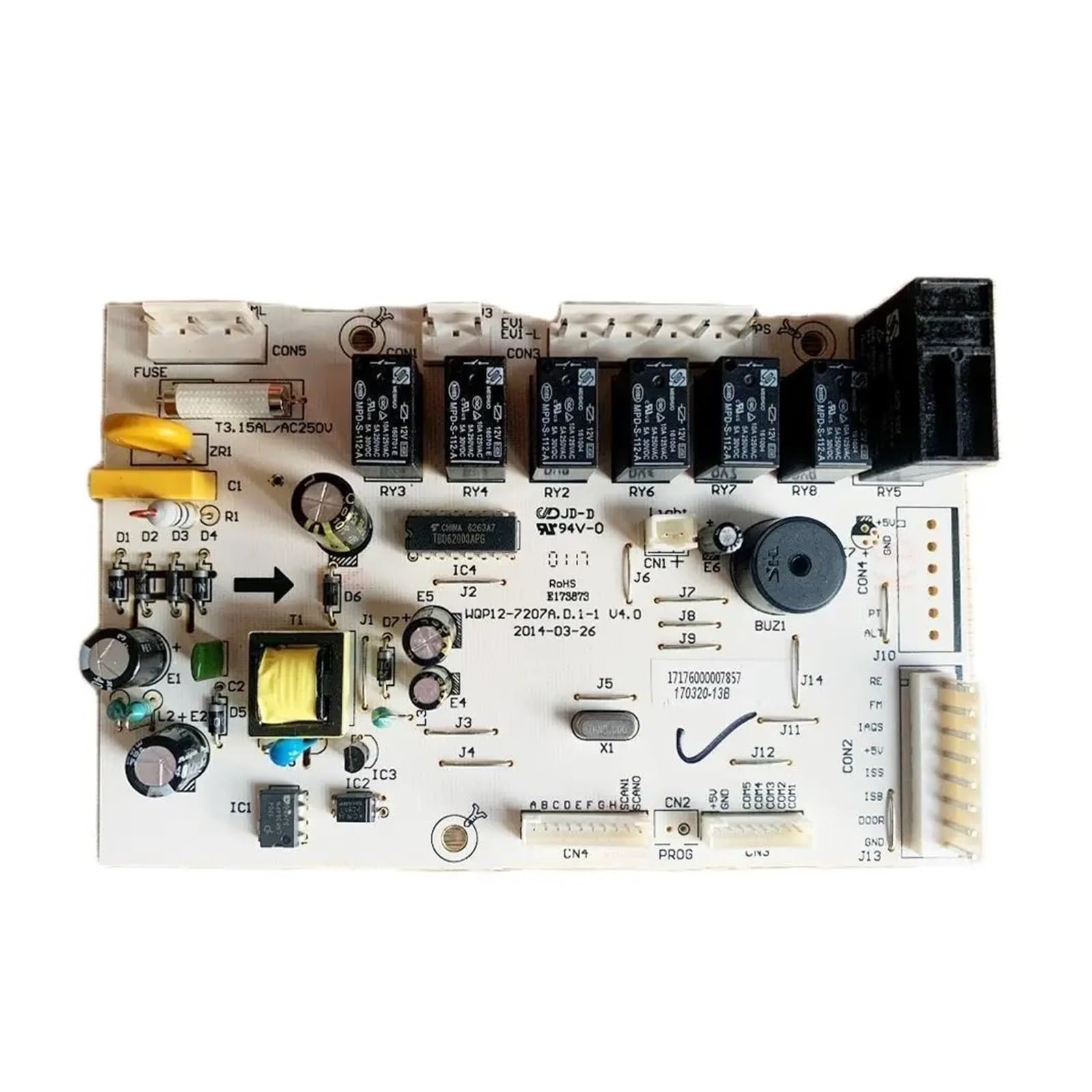 Dishwasher Motherboard, Compatible for Midea, WQP12-7207A. D.1-1 Dishwasher Replacement Parts