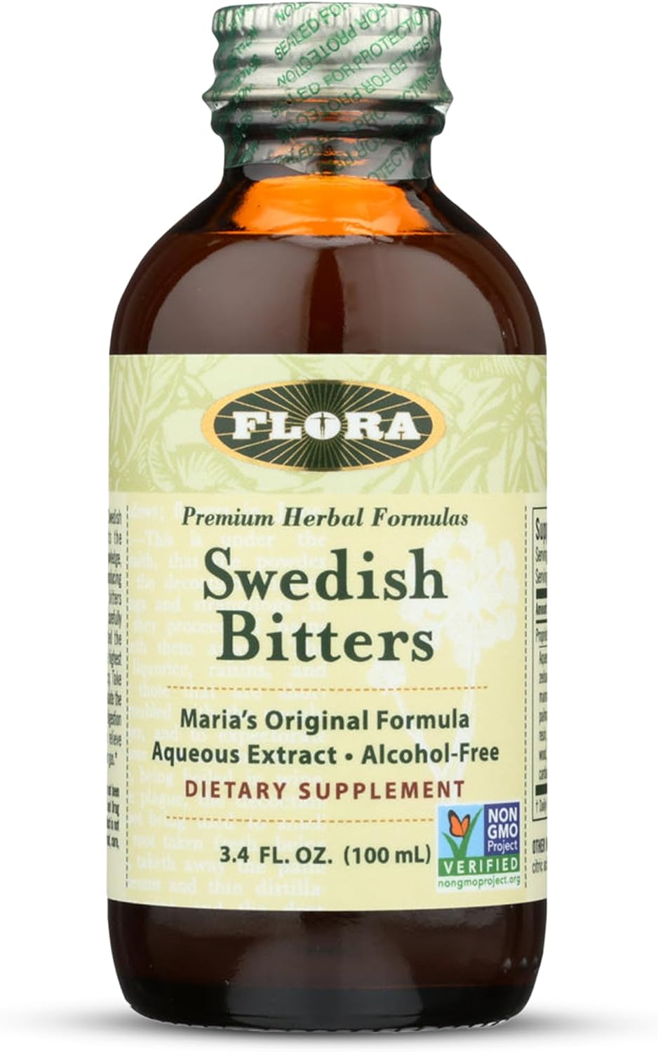 Flora Swedish Bitters alcohol free for bloating