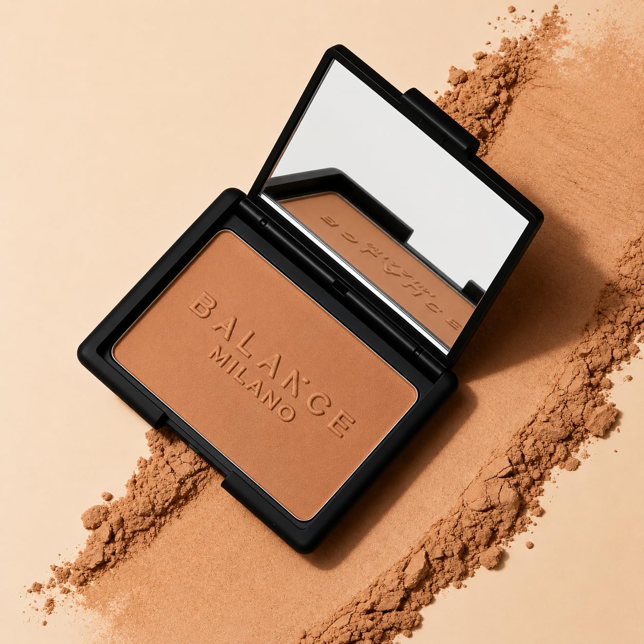 BALANCE MILANO 14g Bronzer in Polvere per Contouring Viso Made in Italy - Terra Abbronzante Effetto Sunkissed Naturale e Radioso - Olio di Jojoba, Mandorle e Vitamina E - Vegan & Talc Free - Make Up