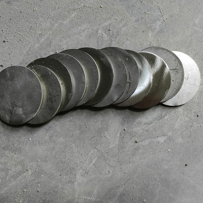 4 Piece/1 Piece 304 Stainless Steel Circular Plate Flat Brushed Metal Polished Board Round Sheet Plates Laser Cutting Sheet (1 Piece-2.5X300MM)