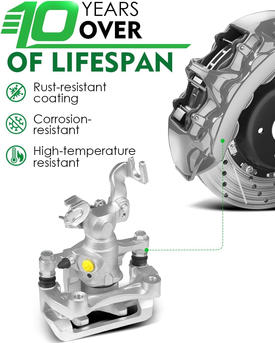 for:-Ford Fusion Rear Left and Right Disc Brake Caliper Assembly with Bracket Fit for:-Ford Fusion 2006-2012, for:-Lincoln MKZ 2007-2012 for:-Mazda 6 2006-2013 OE# 18-B5002, 18-B5003 (2)
