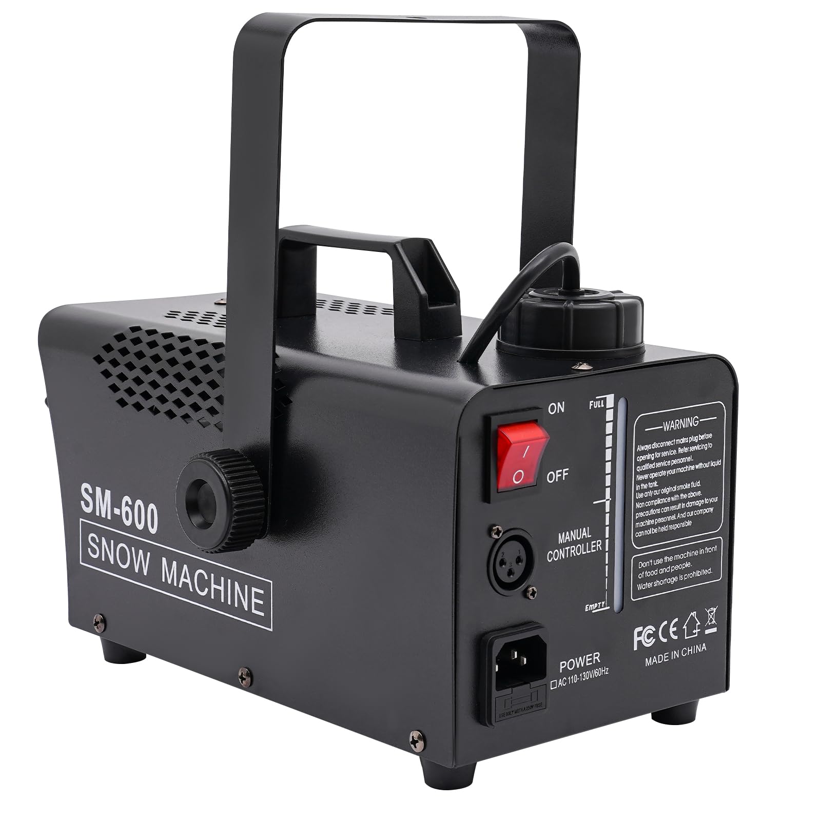 600W Snow Machine, Artificial Fake Snow Machine with Manual & Remote Control, Snowflakes Making Machine for Christmas Party Wedding Stage Effect