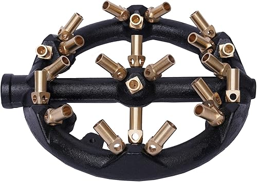 Miniatura 2 de TFCFL Quemador de chorro de 23 puntas, 126,500 BTUHR G12 Boquilla de forma redonda Jet Cuerpo de hierro fundido de gas natural con puntas de latón