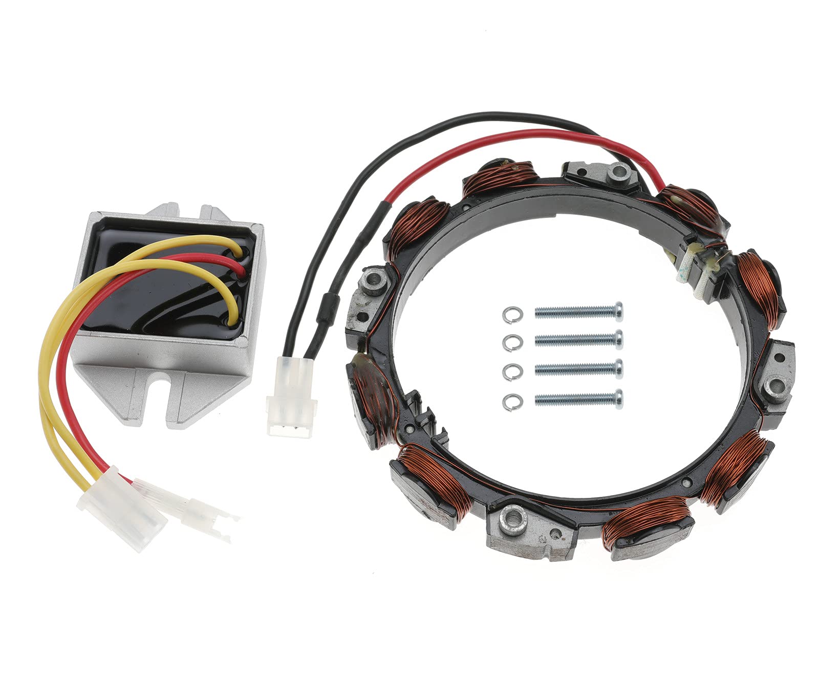 Alternatore 592830 Con Regolatore 845907 Per Tosaerba Briggs & Stratton, Cub Cadet, John Deere