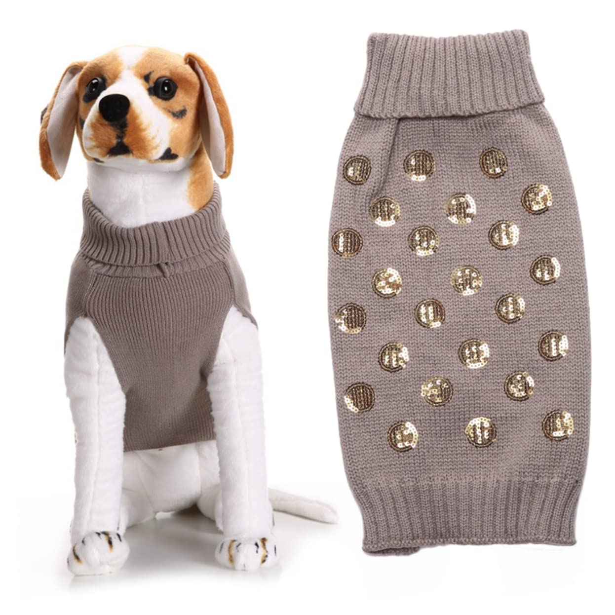 BESPORTBLE 3pezzi Maglione per Cani Design Squama Caldo Costume per Cuccioli per Autunno e Inverno XS Abbigliamento per Animali Domestici