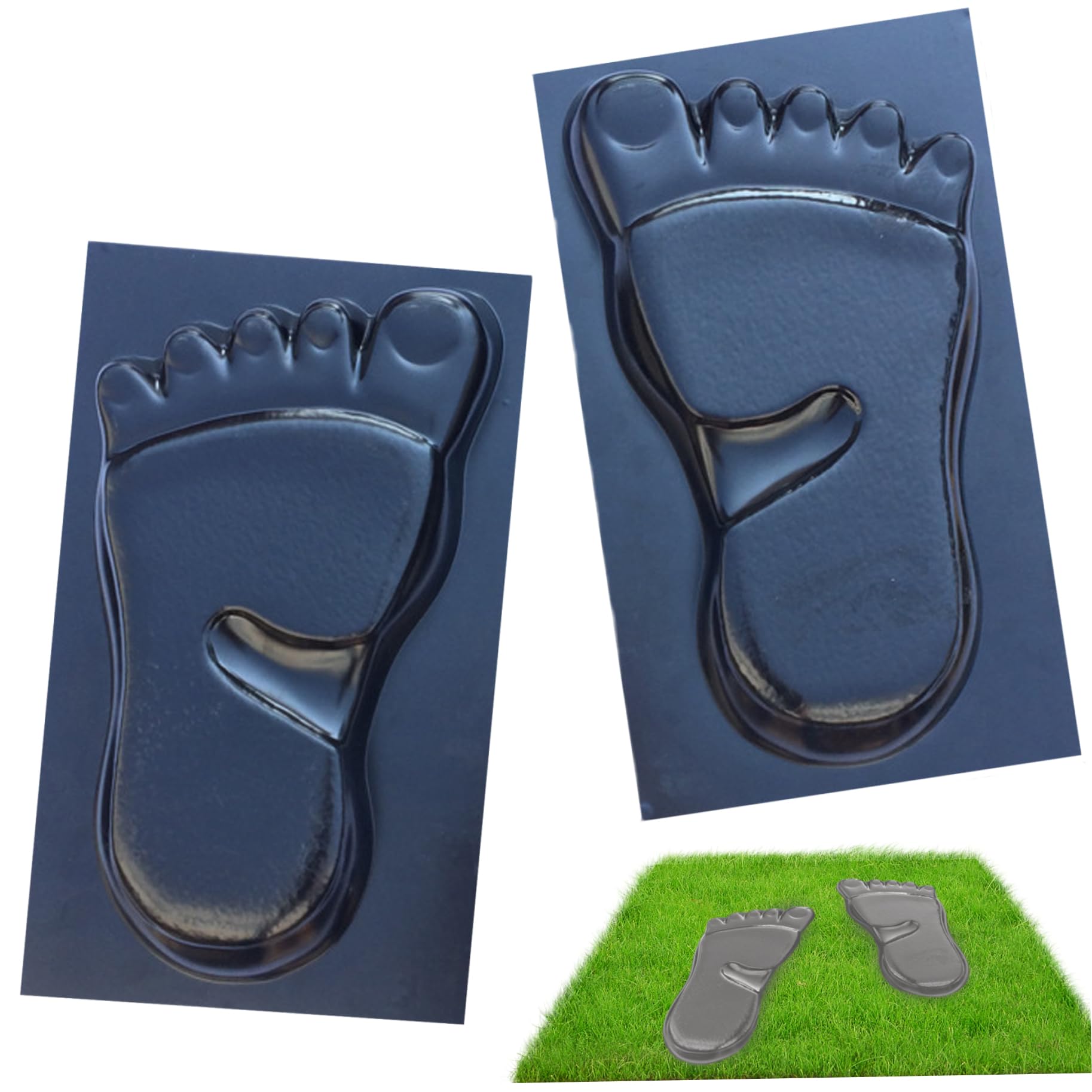 Moldes de piedra escalonada para hormigón y cemento, 18 x 11 pulgadas, molde de hormigón fácil de usar, molde de piedra escalonada para pasarelas y caminos de jardín