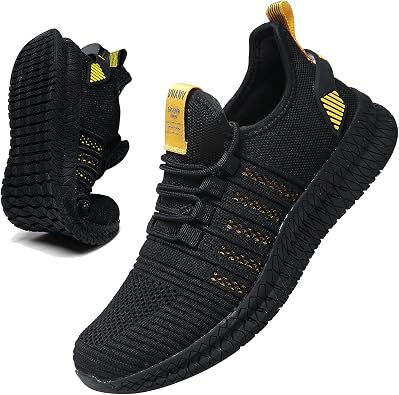 Mens Walking Running Shoes Breathable Slip On Sneakers Size 14-18