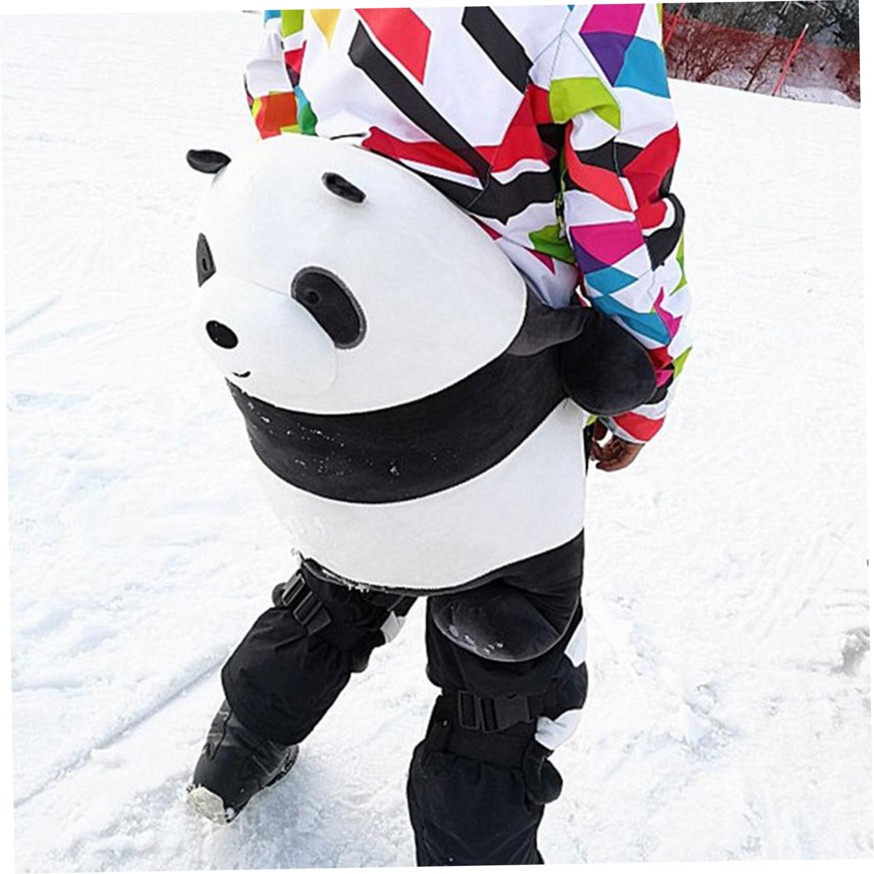 Snowboard-Hinternpolster, niedlicher 3D-Panda-Snowboard-Knieschützer und Gesäßpolster, 3 Stück/Set, weich gepolsterte Ski-Schutzausrüstung für Erwachsene, Kinder, Roller, Snowboarden, Rollschuhlau