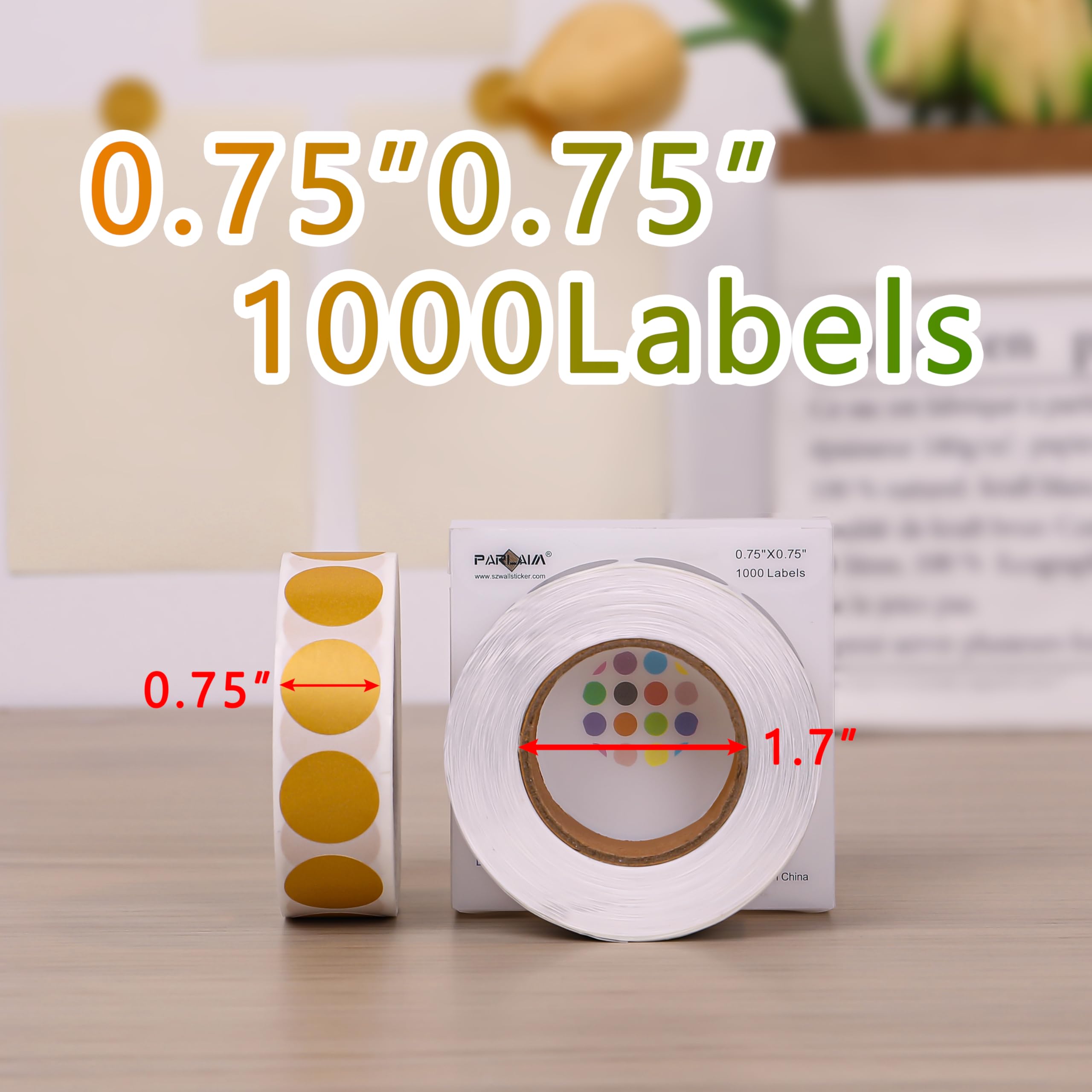 Color Coding Labels Dispenser Box PARLAIM 500-Pack 3 Inch Round Color ...