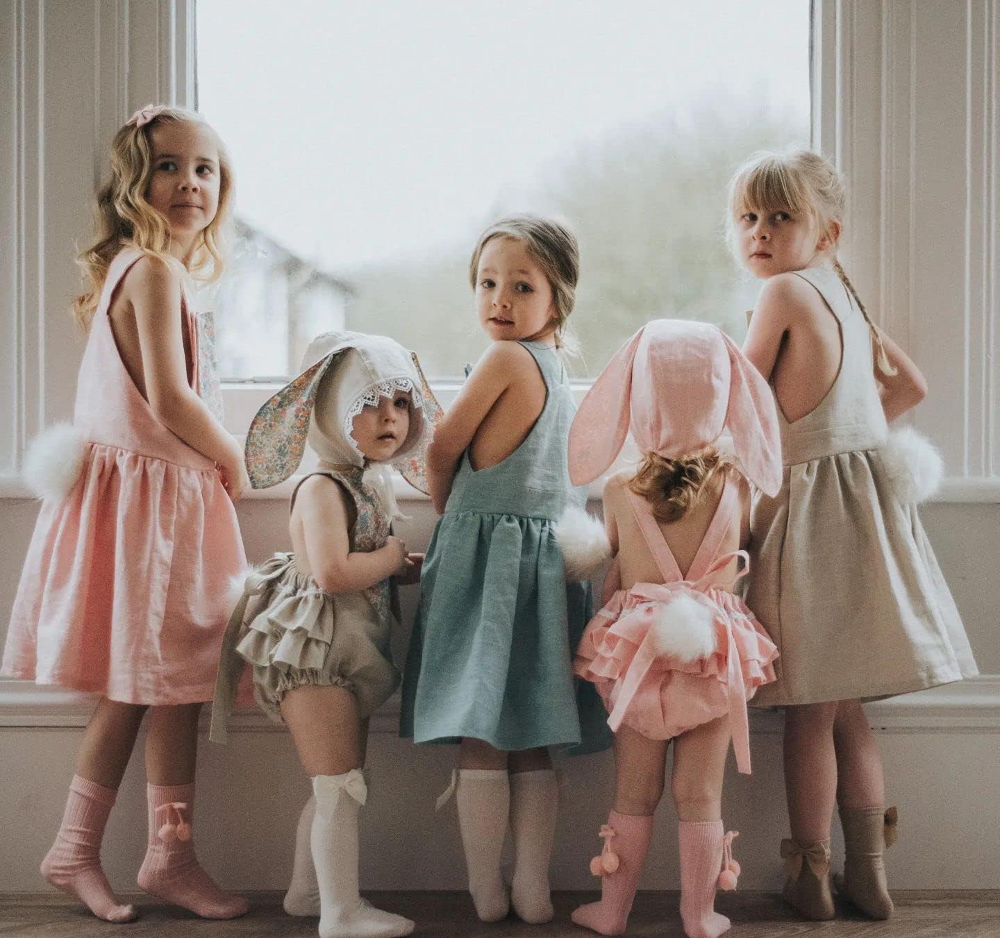 oneflow Baby and Toddler Girl Easter Outfit Bunny Romper/Dress Tulle Sleeveless Spark Sequin Tutu Dresses for Little Girls - Image 3