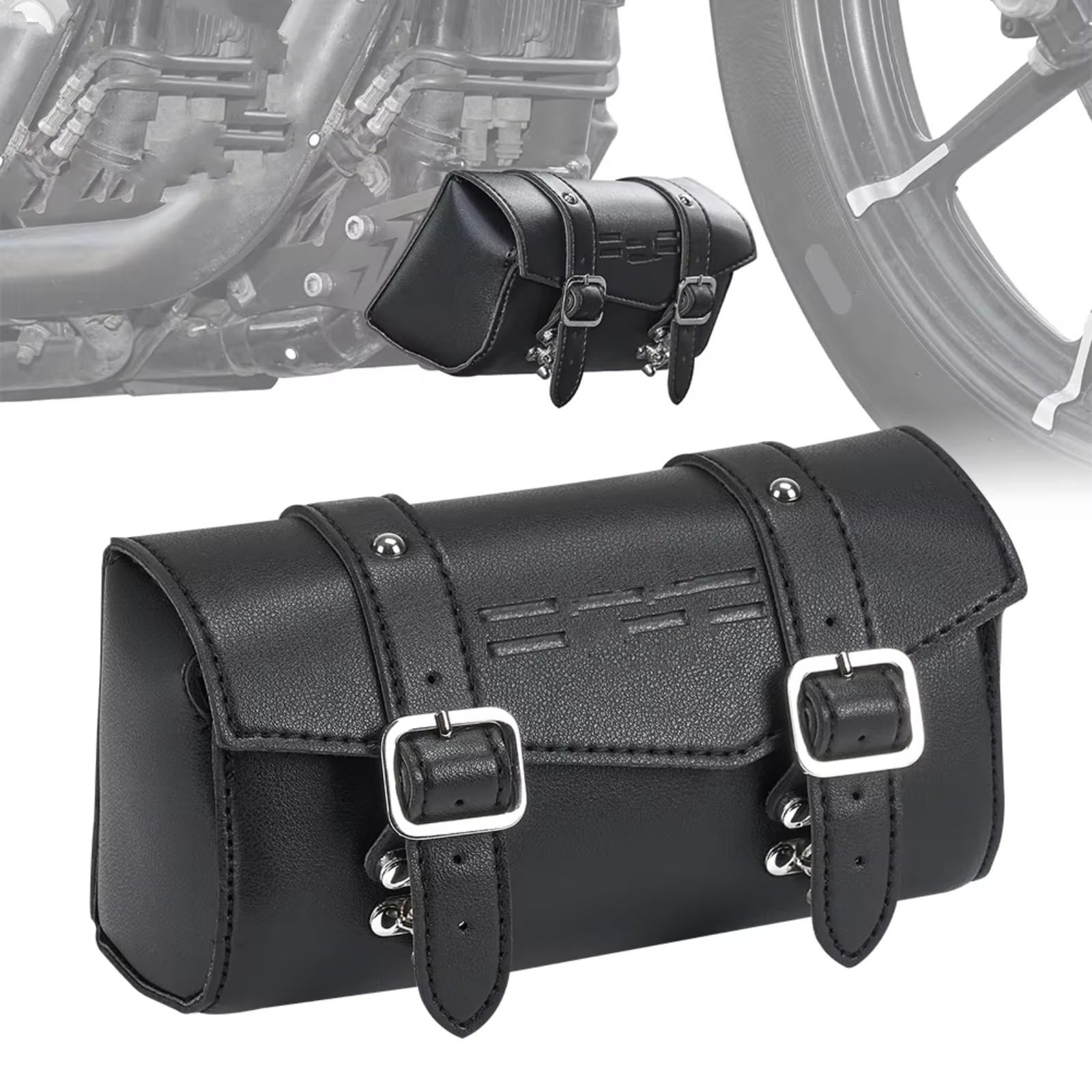 Compatibile Con Sportster Per Xl 1200 Iron 883 50 2004-2023 Borsa Portaoggetti Moto Down Tube Downtube Parti Di Utensili Sacche Moto