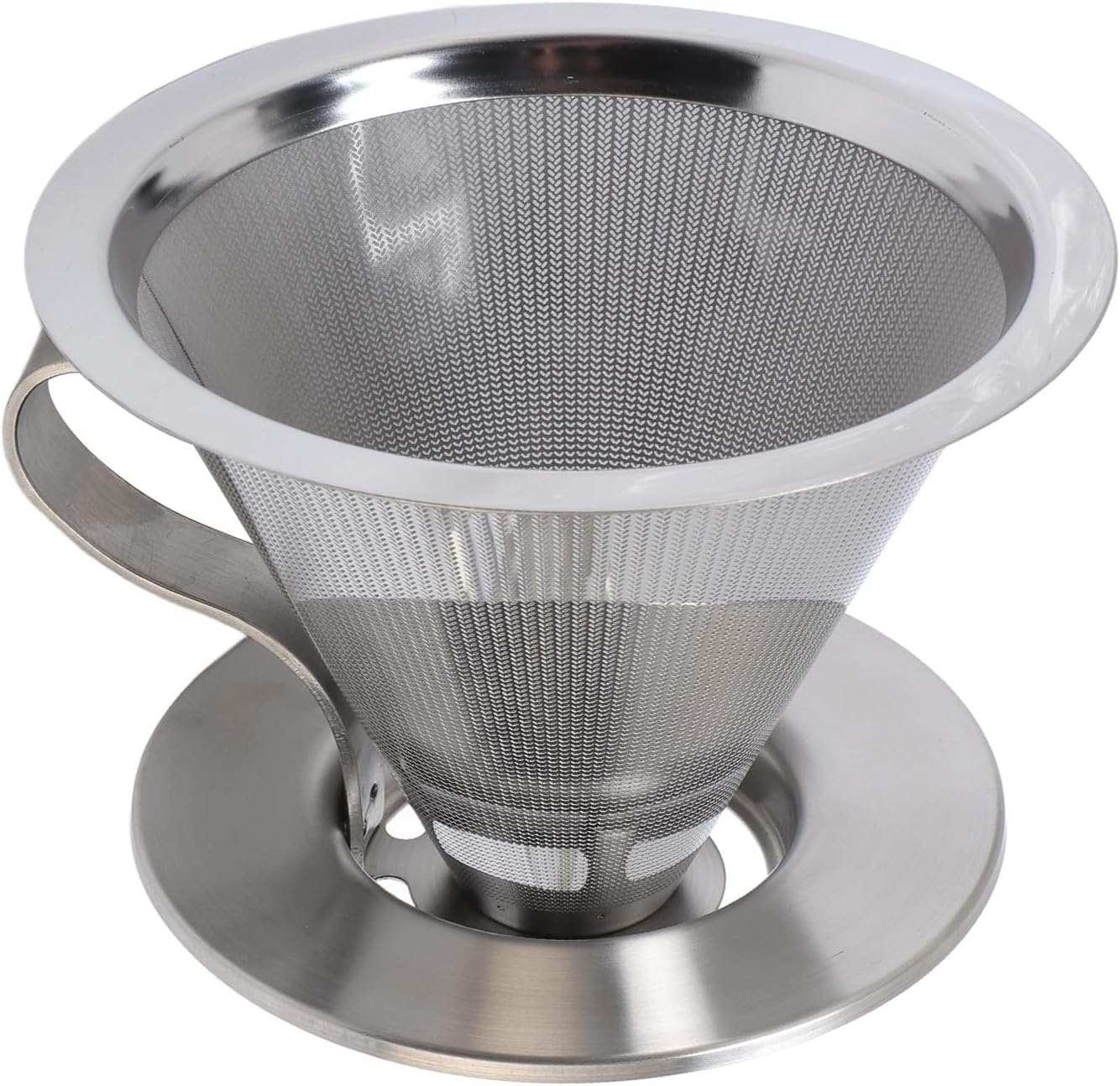 316 Stainless Steel Pour Over Coffee Dripper with 300 Mesh Filter Portable Reusable Cone for Travel Camping Brewing Tea