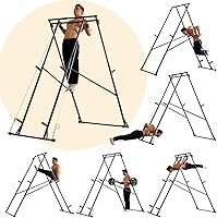 Vista 1 de KT Rust-resistant Tall Pull Up Dip Station Squat Rack Foldable Power Tower Stable Multifunctional Exercise Machine Durable Home Gym Strength