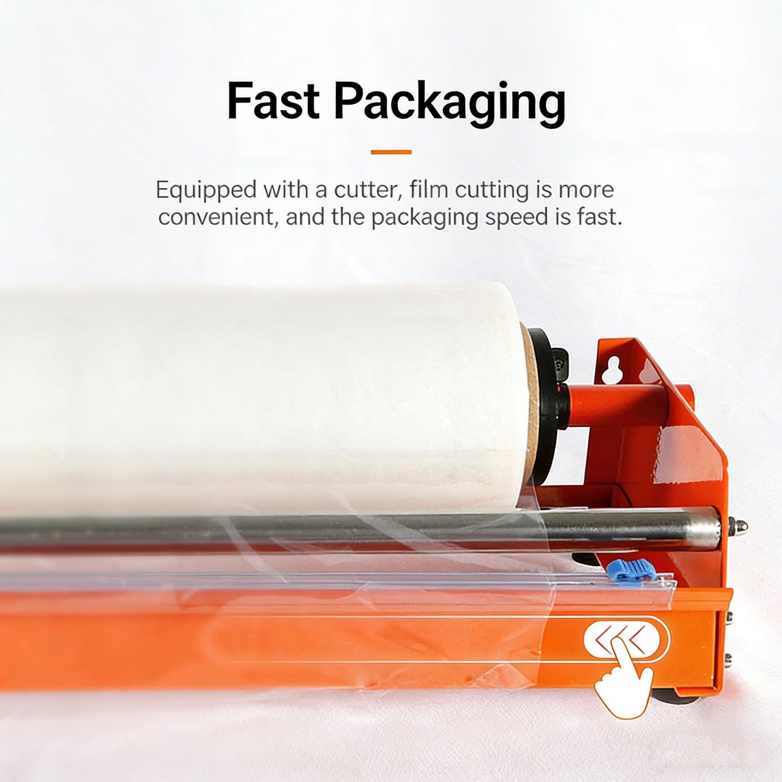 Manuelle Stretchfolie-Verpackungsmaschine mit Messer - Max. 500 mm Folienbreite, ideal für Lebensmittelverpackungen