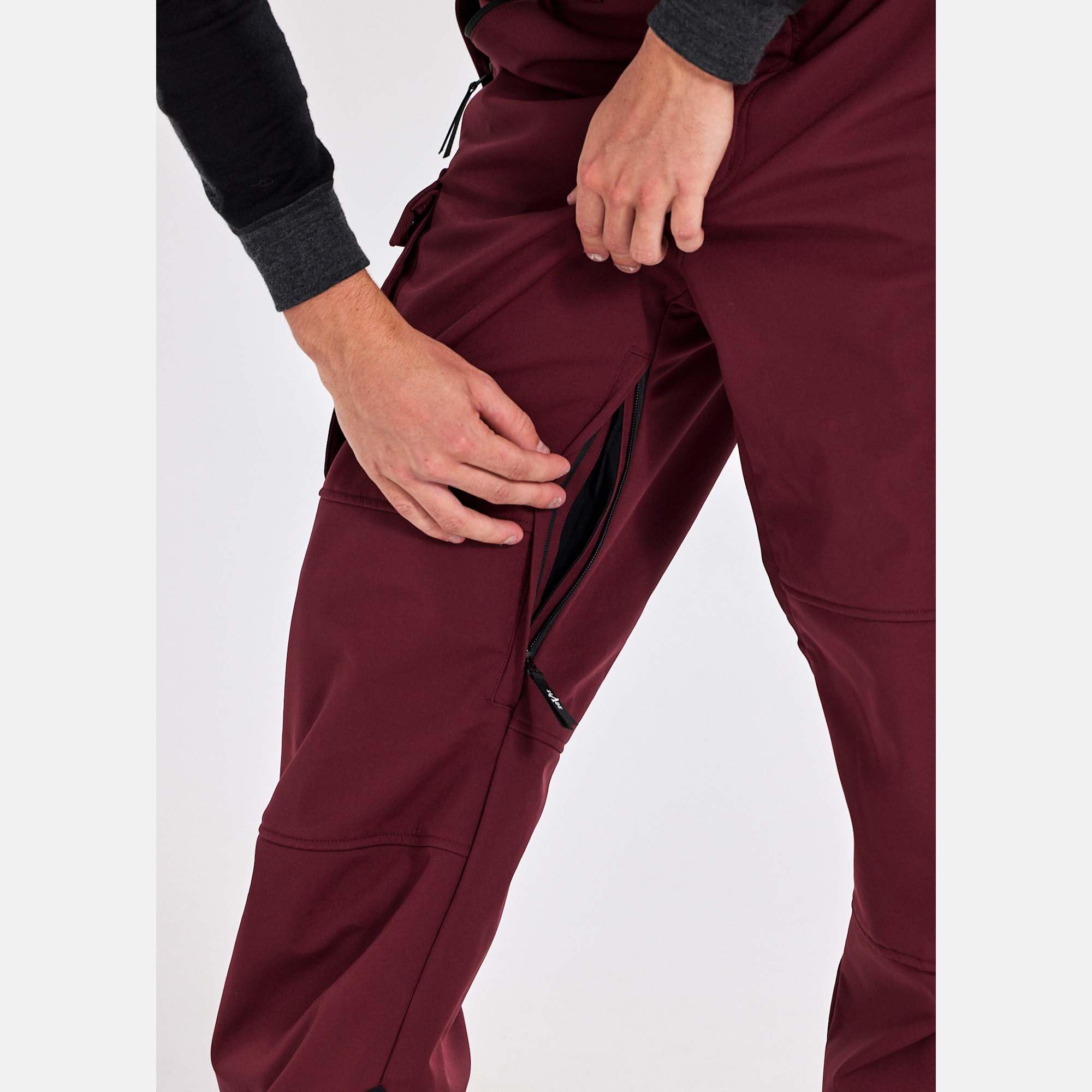 Slade Colorado Softshell Cargohose Snowboardhose – atmungsaktiv, Wind- und wasserabweisend mit verstellbarem Bund und Taschen für Alpinskifahren und Snowboarden Herren