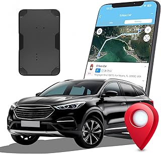 Magnetic Tiny GPS Tracker for Vehicles - 1 Month Rechargeable Battery, Small Hidden Real-Time Tracking Device - Waterproof GPS for Cars, Trucks & Assets - Subscription Required