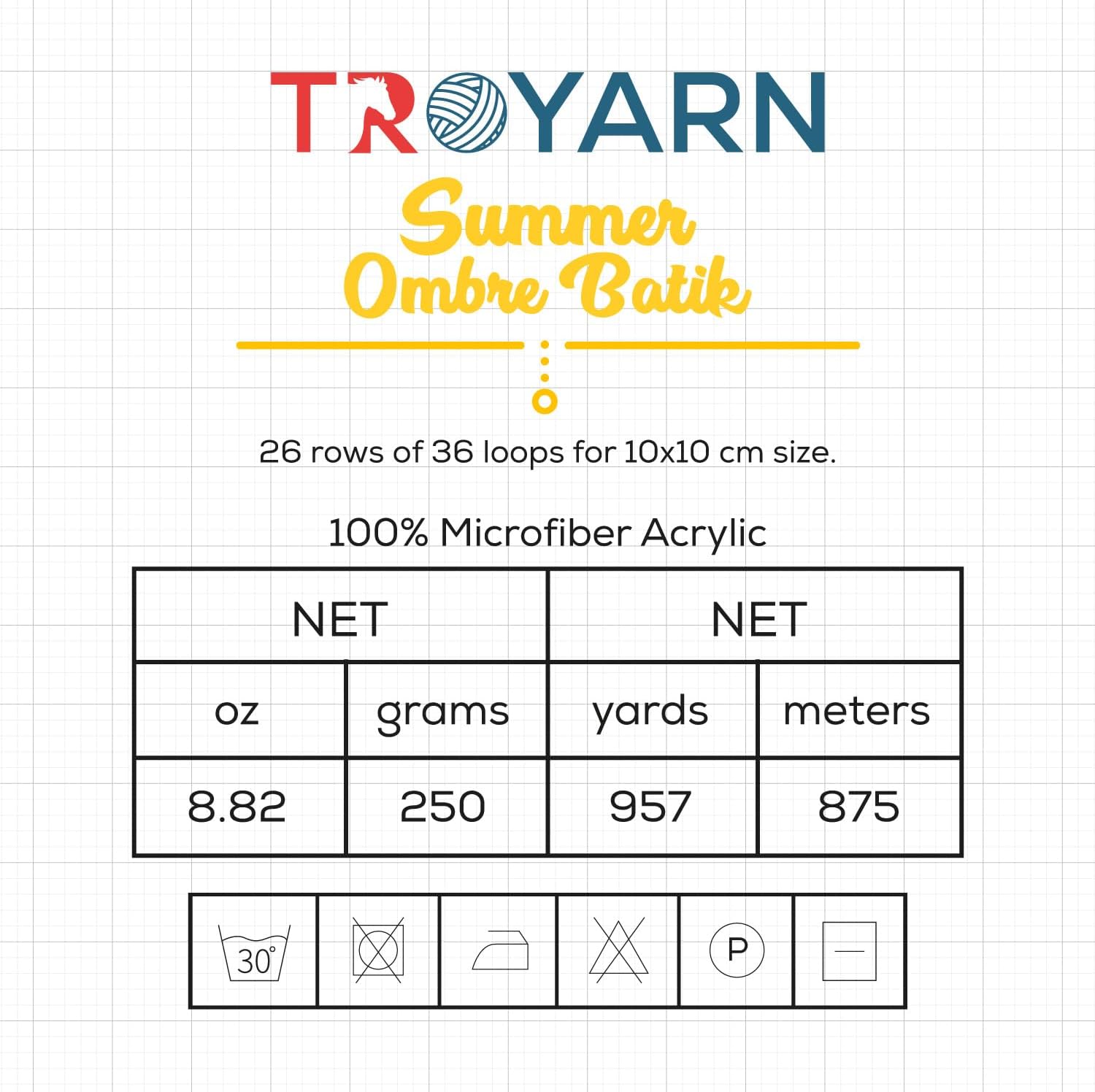 Troyarn Summer Ombre Batik Yarn Silky Effect Hand Knitting Crochet Lingerie Top Acrylic Bikini Beach Yarn 250 Gr 957 Yds