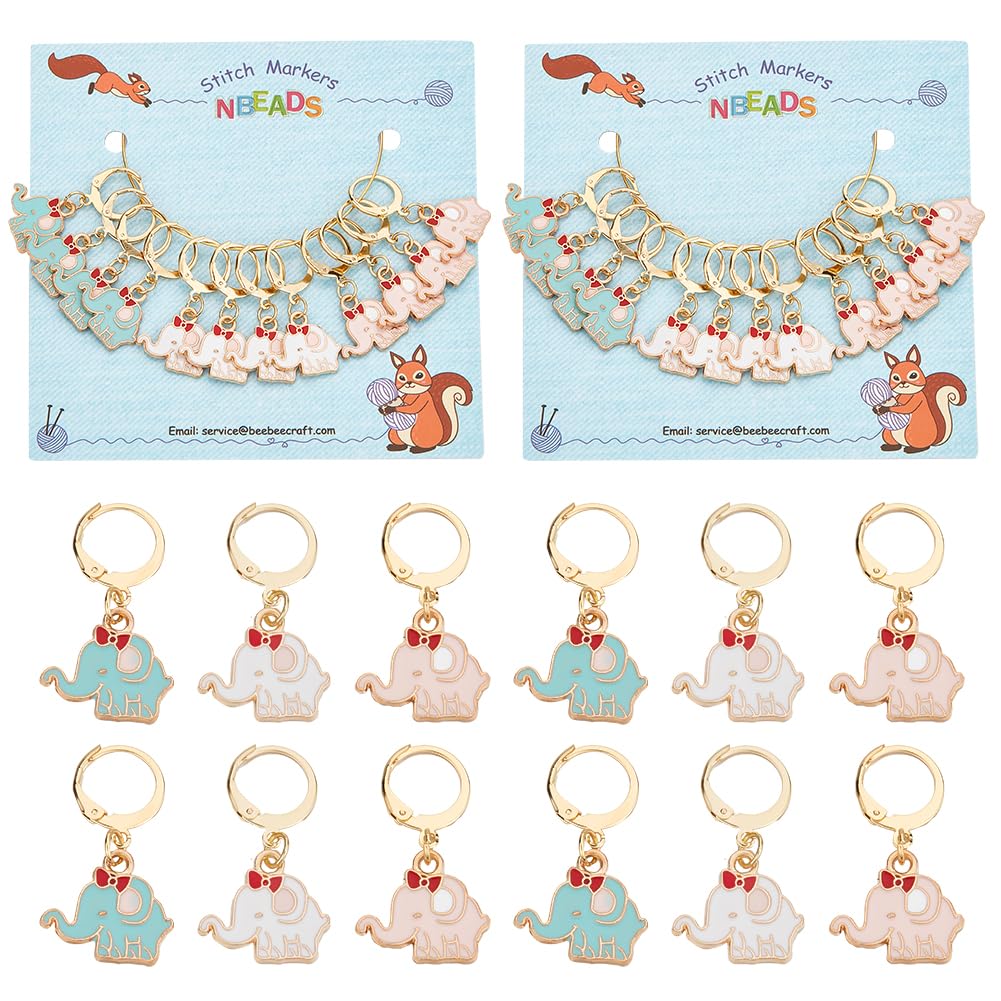 Nbeads 24 Pcs Marqueurs De Point De Robot, Perles De Verre En Alliage