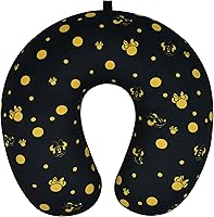Vista 9 de FUL Disney Minnie Mouse - Almohada de cuello con capucha y orejas 3D, accesorios de viaje para avión, automóvil y oficina, cómoda y transpirable