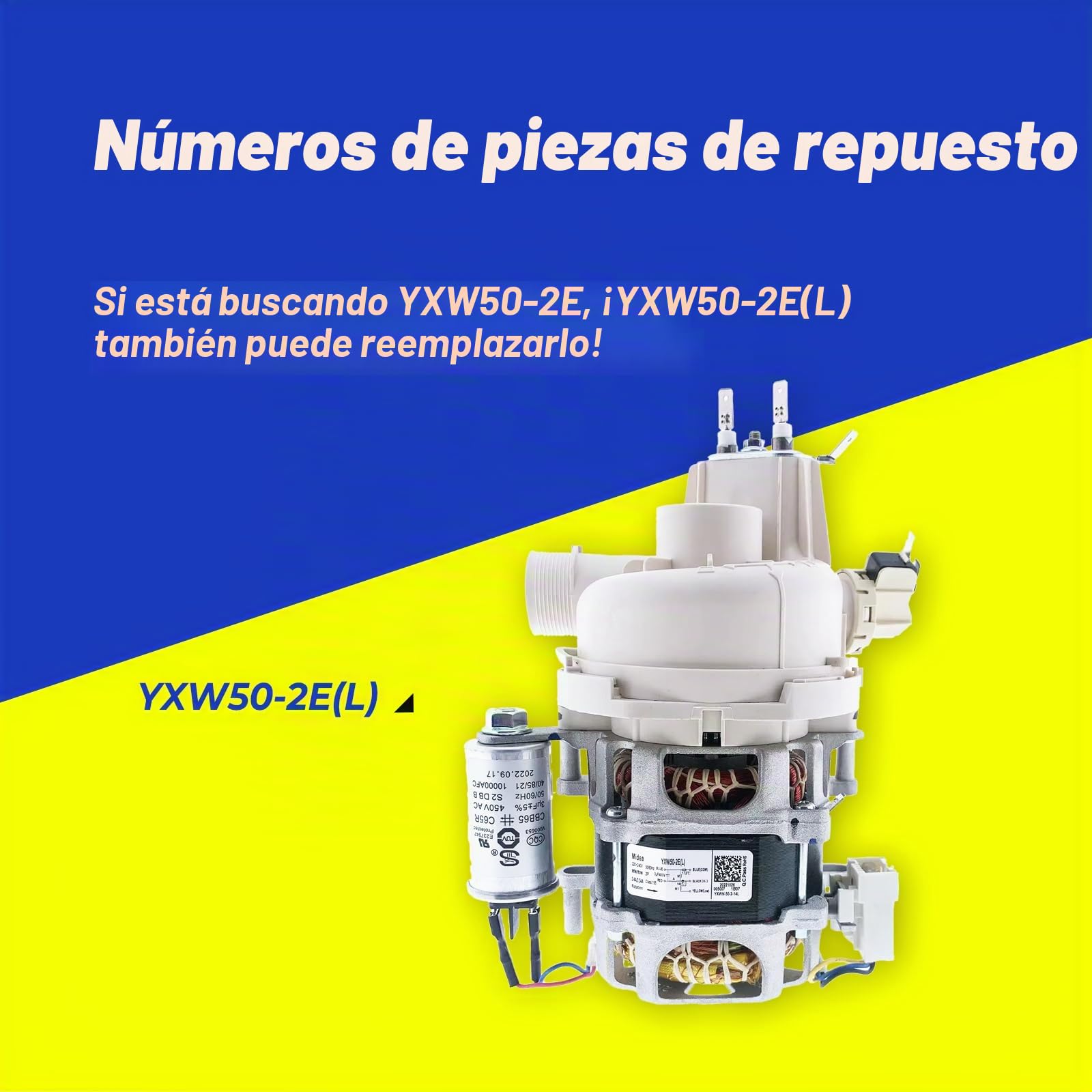 YXW50-2E(L)/YXW50-2E Nueva Bomba de circulación GENUINA para lavavajillas Welling/Midea para Midea Samsung