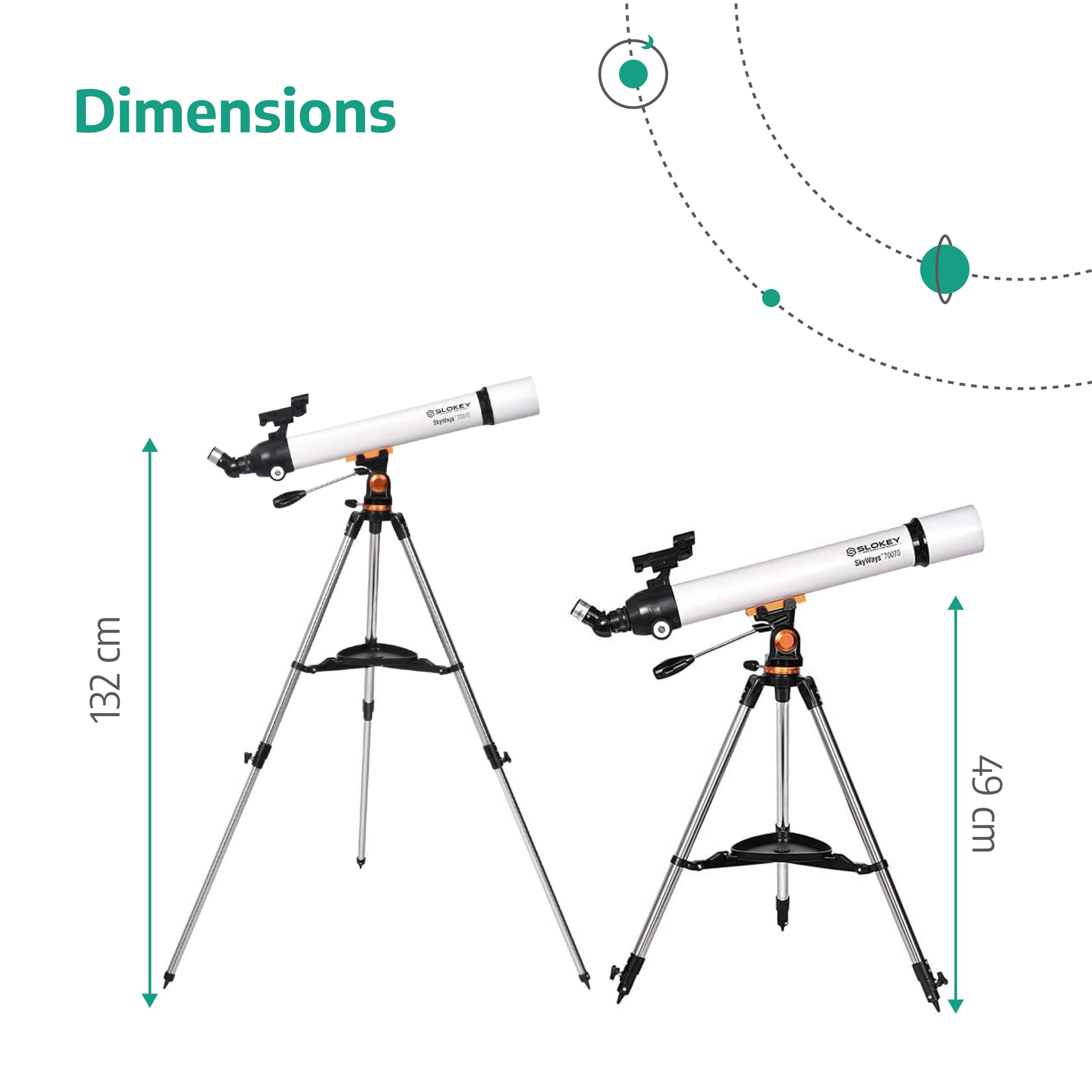 Télescope Astronomique Professionnel 28x-210x Portable pour Enfants et Débutants