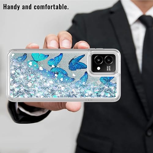 Miniatura 5 de Funda para Moto G 5G 2023, Motorola G 5G 2023 con purpurina brillante de arena movediza que fluye líquido flotante resistente a prueba de golpes
