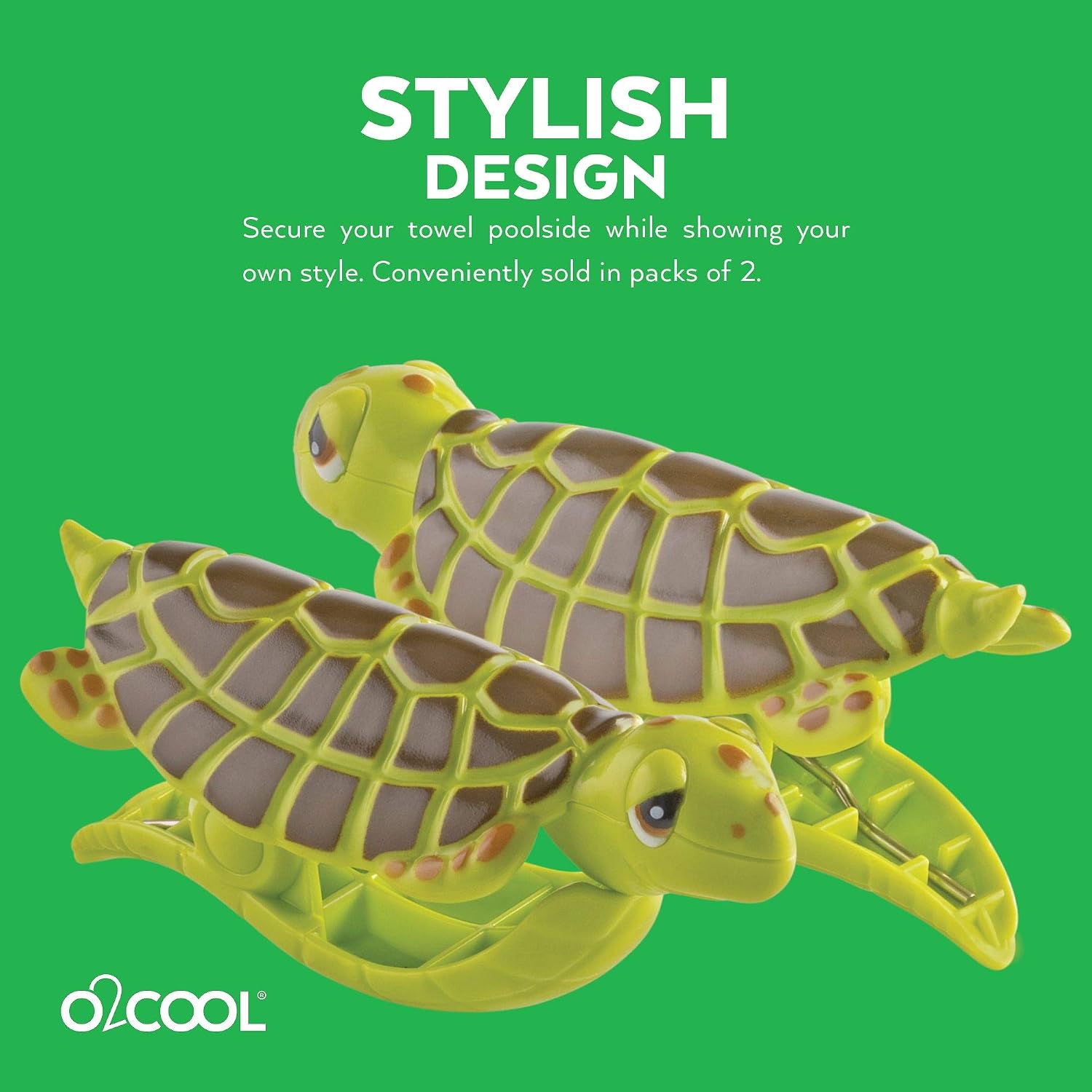 O2COOL BCP300E006000 BocaClip-Sea Turtle Clip, Universal