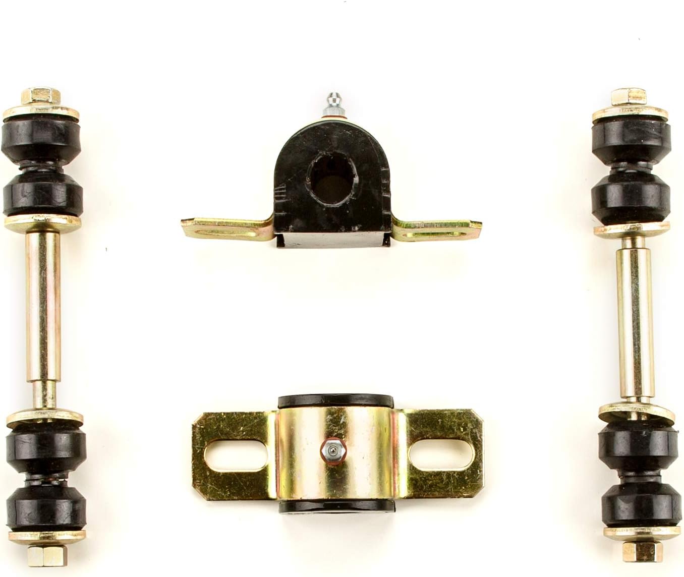 Black Polyurethane Sway Bar Links Bushings Set Compatible with Chevrolet Chevy II/Nova OEM Spec Replacements (4 Piece Kit)