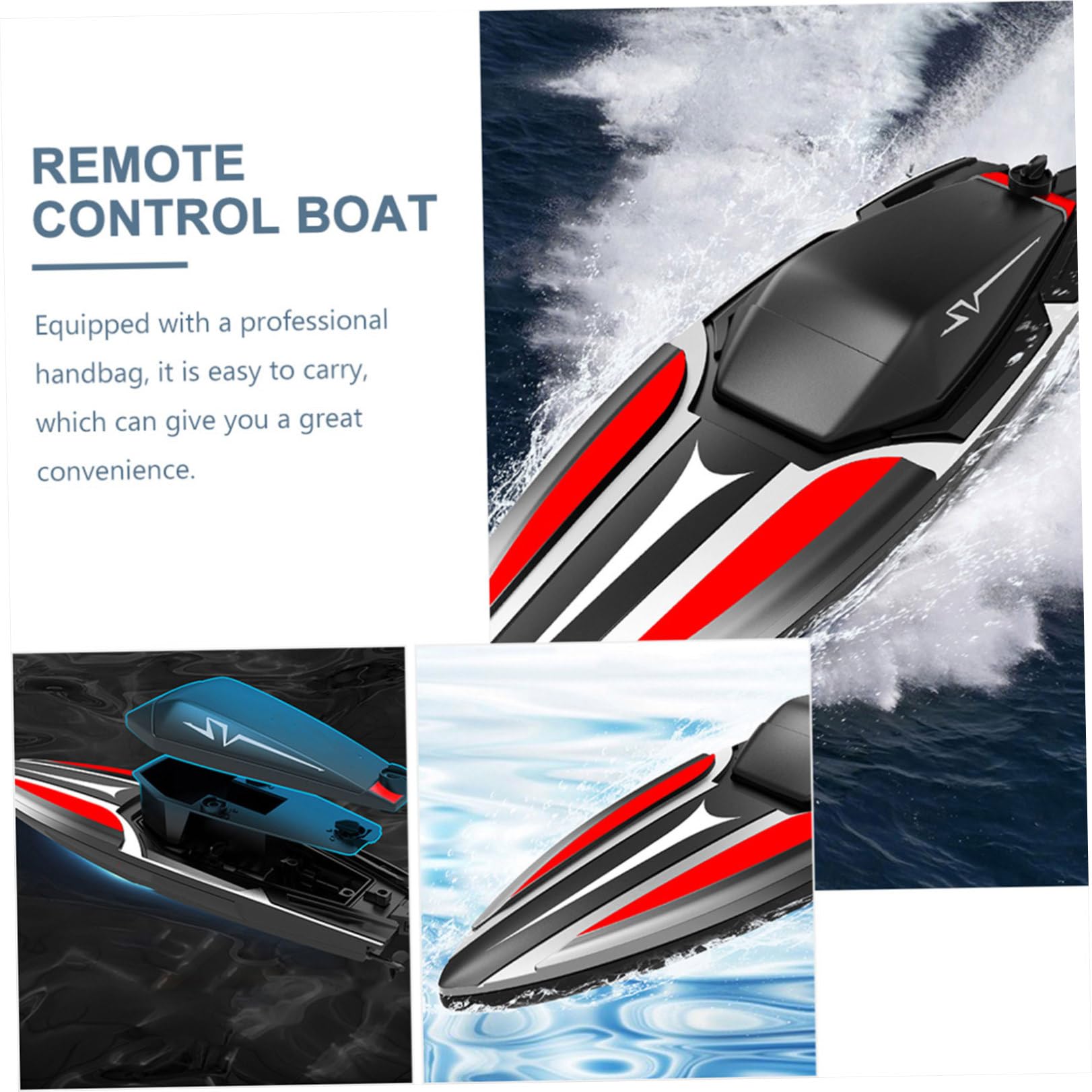 Barca Telecomandata Doppio Motore Elettrica Giocattolo per Ragazzo Ragazza Motoscafo Toything Controllo Distanza per Piscine e Laghi