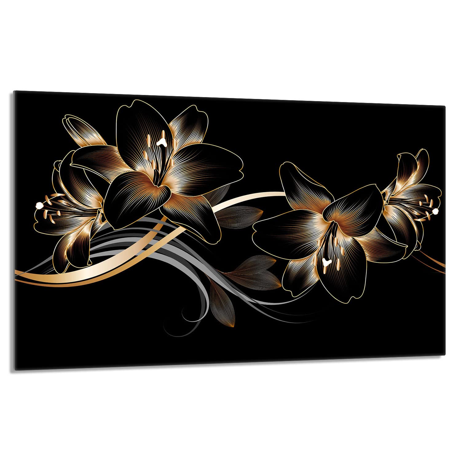 Copri piano cottura induzione 80x52 cm copertura per piano cottura in vetroceramica 1 pezzi universale per piastre di cottura paraspruzzi tagliere in vetro temprato, Nero orchidea