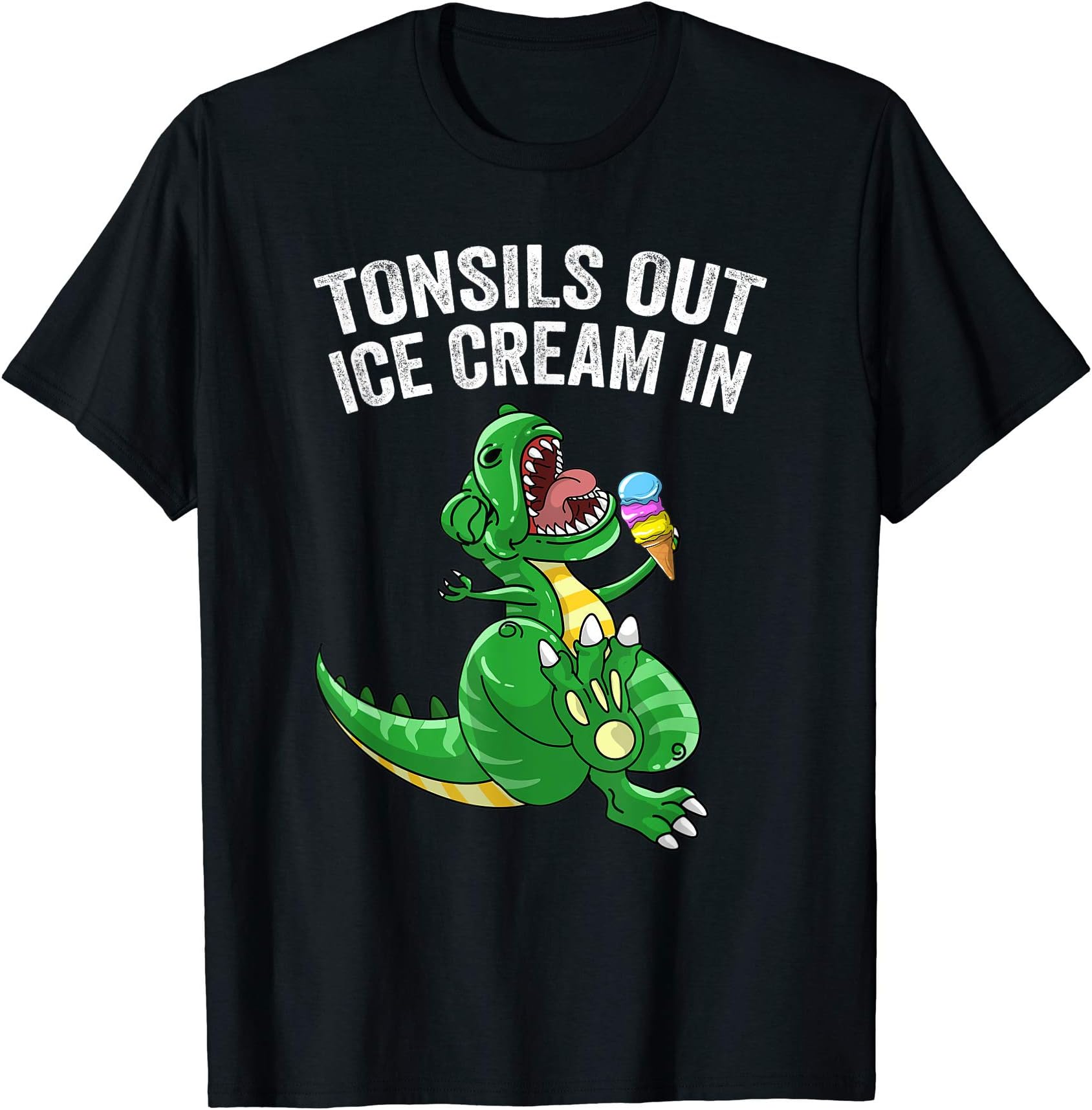 Get Well Gifts Kids Tonsils Dinosaur Tonsillectomy Surgery T-Shirt
