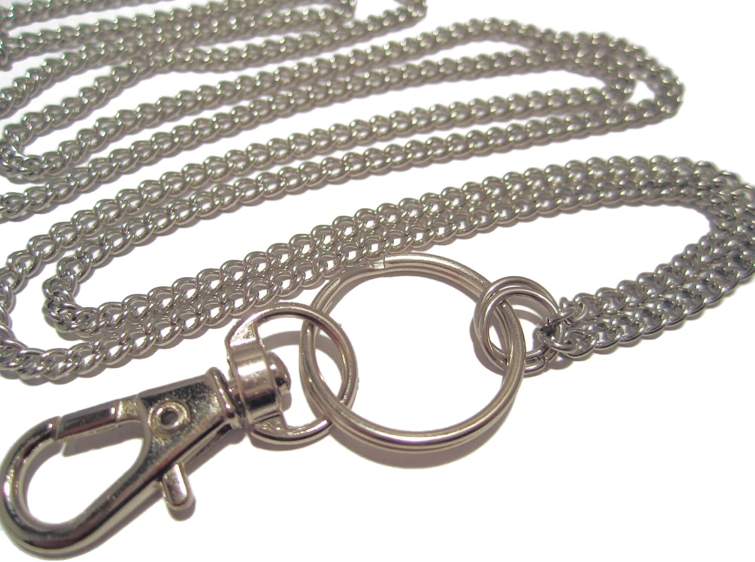 ATLanyards Just A Plain Chain Lanyard - Stainless Steel Strong Badge Holder