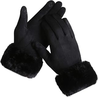 Women’s Touchscreen Gloves Texting Gloves Winter Gloves Driving Gloves Warm Lining with Faux Fur