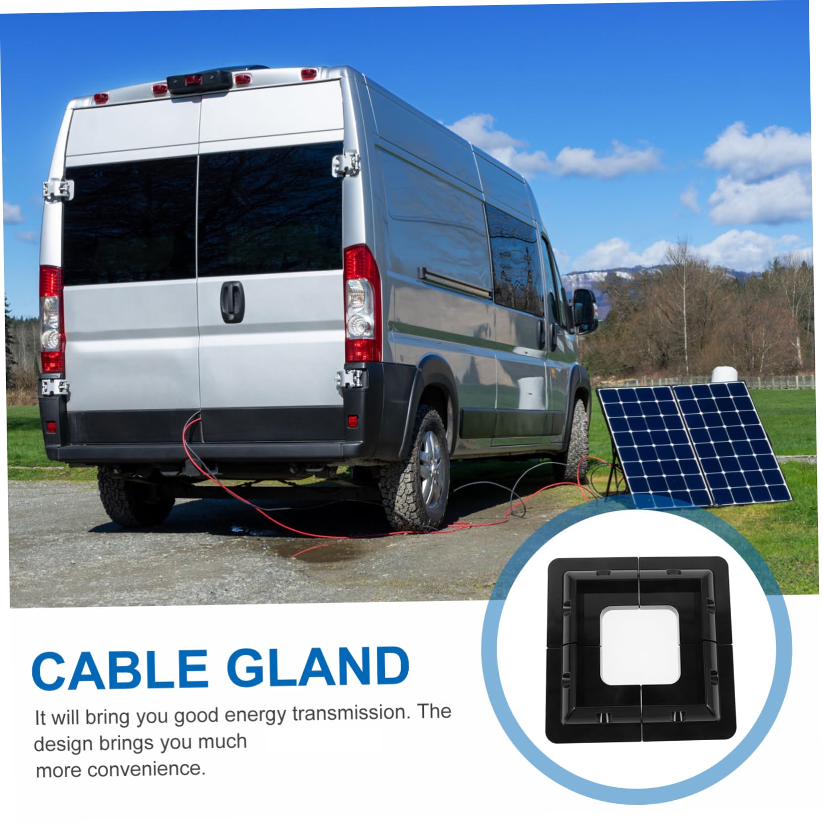 Soporte de Panel Solar para Autocaravana 4 Piezas Abs Negro | Montaje sin Perforación, para Panel Solar en Camper y Rv, Flujo de Aire Adecuado y Estructura Resistente