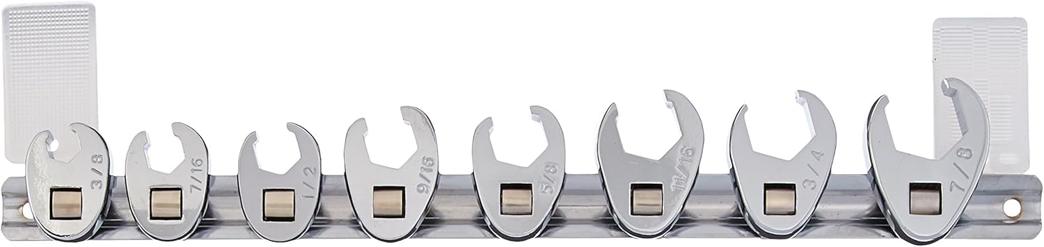 Cal Hawk Tools ACWCFF09 Standard 3/8 SAE Drive Nut Crowfoot Wrench Set (8 Piece)