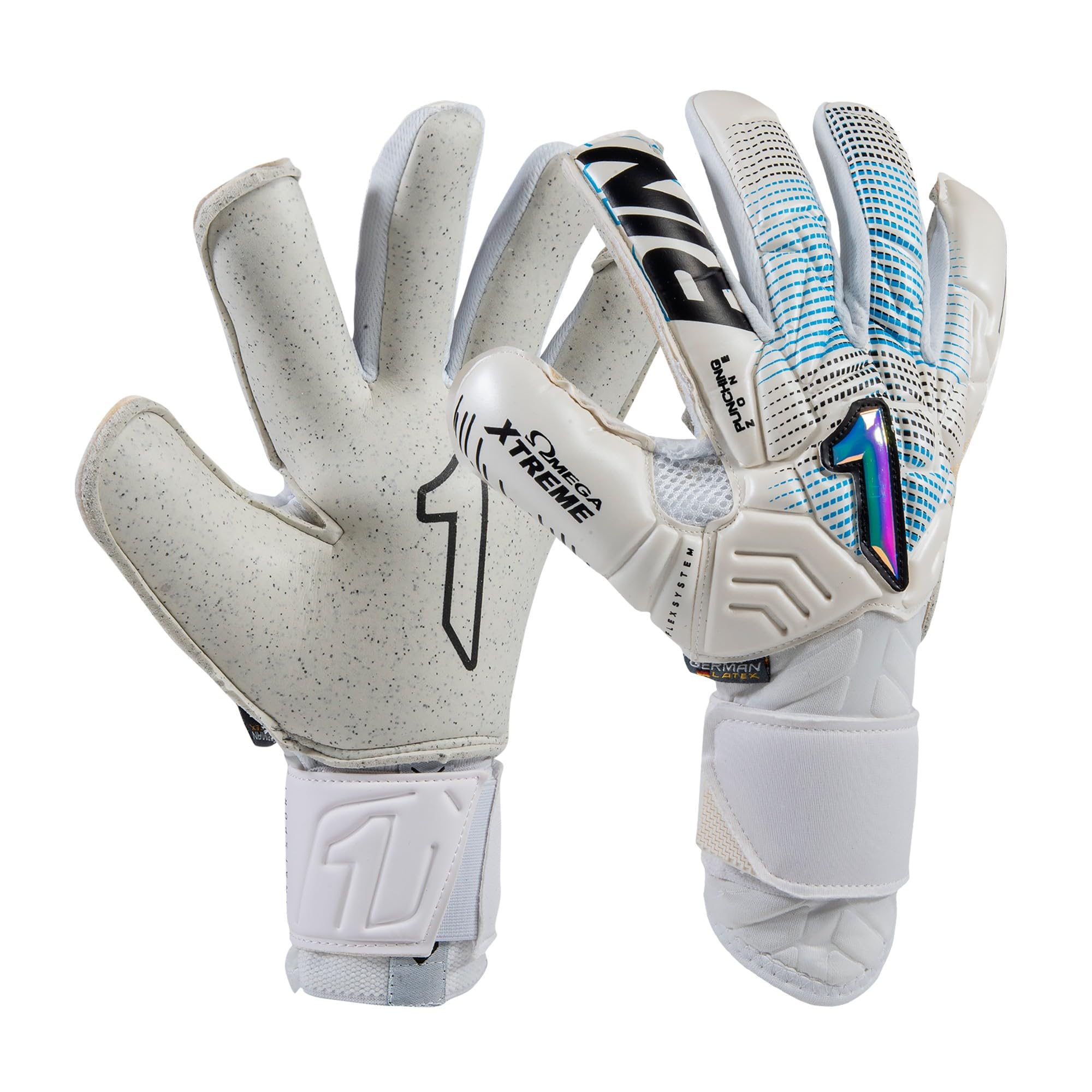 Gant de gardien de but blanc Rinat Stellar II Alpha pour les entraînements