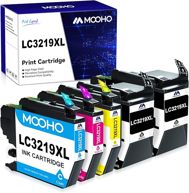 Mooho LC3219XL Ink Cartridges Brother Multipack Repalcement for Brother LC3219XL LC3217 Compatible for MFC-J6930DW MFC-J5335DW MFC-J6530DW MFC-J5330DW MFC-J5730DW MFC-J6935DW MFC-J5930DW(5 Pack)