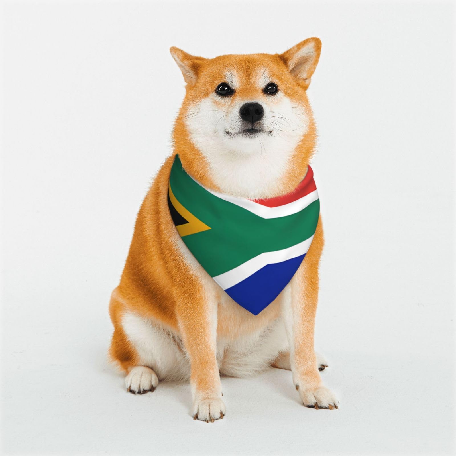 South Africa Flag Dog Bandana for Small Medium Large Dogs, Cat Dogs Kerchief Triangle Bibs Scarf for Girl Or Boy