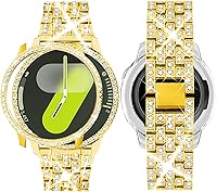 Vista 15 de SUPOIX - Correa con estuche compatible para Samsung Galaxy Watch 8/7/6 de 40 mm y 44 mm, correa de repuesto con brillo para mujer de 20 mm