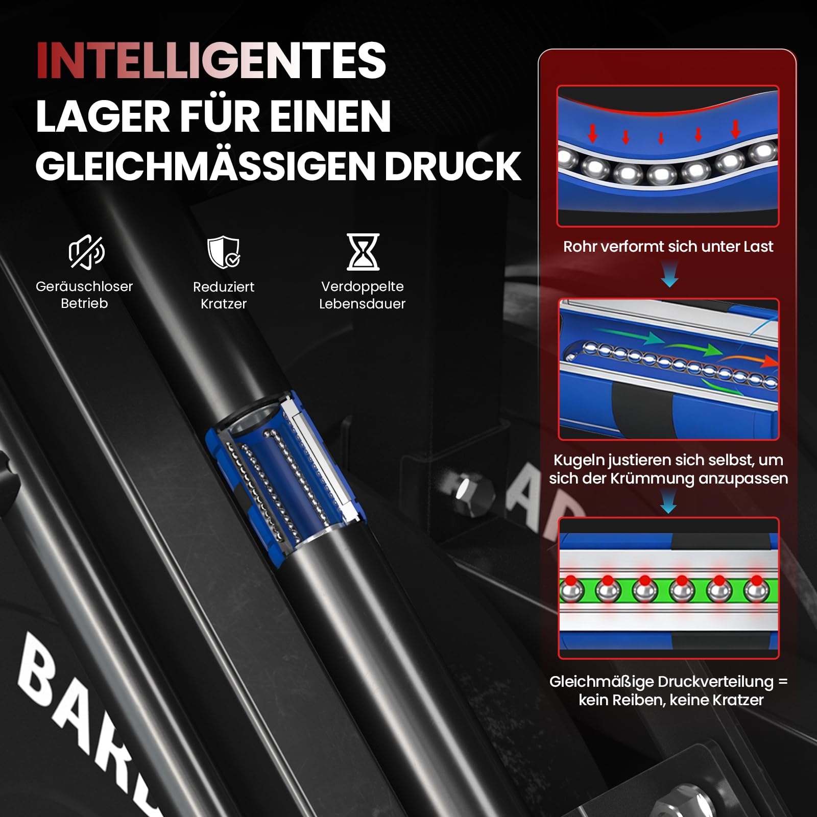 Beinpresse Hack Squat Kombigerät mit Linearführung – 45° Unterkörpertraining mit Gewichtsablage für Quadrizeps, Hamstrings, Gesäß & Waden – Home Gym Leg Day Equipment