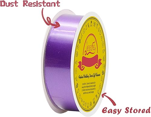 Miniatura 887 de Cinta de satén verde esmeralda de doble cara de 1-1/2 pulgadas x 50 yardas, cinta de poliéster verde esmeralda para envolver regalos, muy adecuada