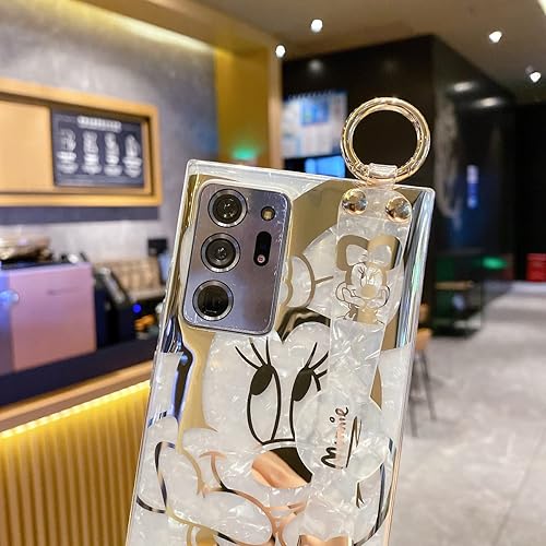 Miniatura 9 de Funda para Samsung Galaxy Note 20 Ultra de 6.9 pulgadas, brillante con soporte de correa, bonito patrón de purpurina IMD diseño de silicona a prueba